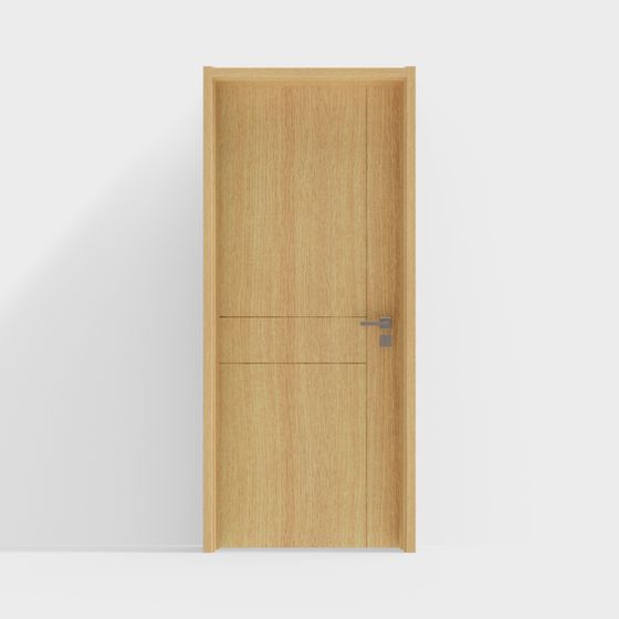 Modern Oak Door 3D model