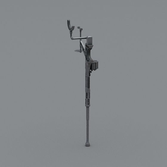 Industrial Hook Rack 3D model