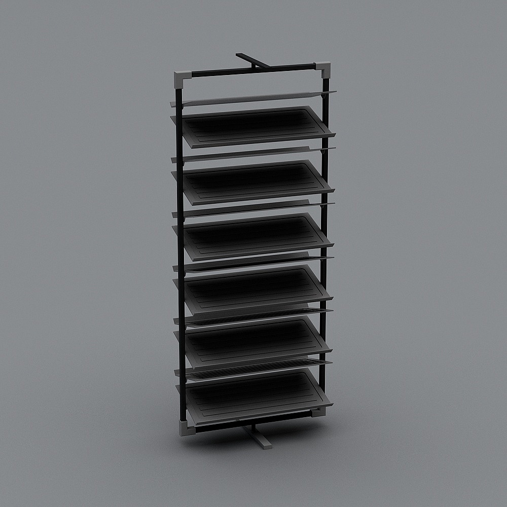 Minimalist Low-Poly Shelf 3D model