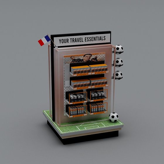 Travel Essentials Display 3D model