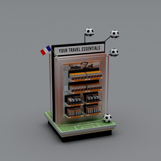 Travel Essentials Display 3D model