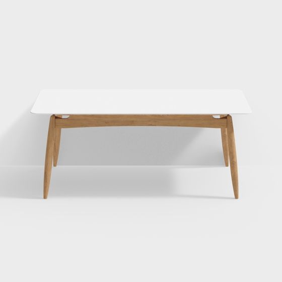 Nordic Minimalist Dining Table 3D model