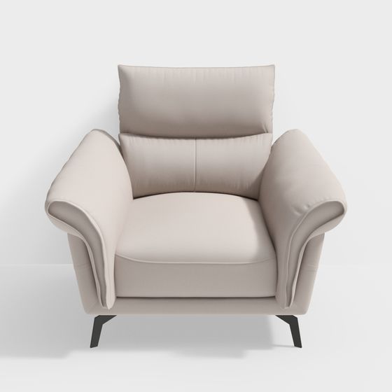 Elegant Minimalist Sofa 3D model for Modern Interiors