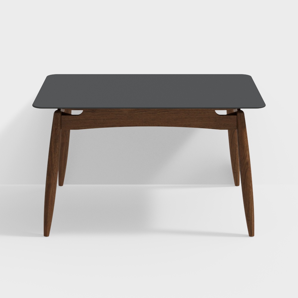 Van House Furniture - Canon Dining Table - 1400 Obsidian Black - Black Walnut