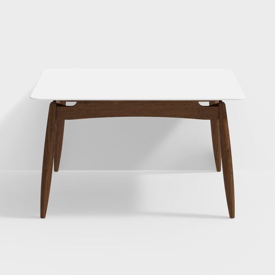 Mid-Century Modern Dining Table 3D Model