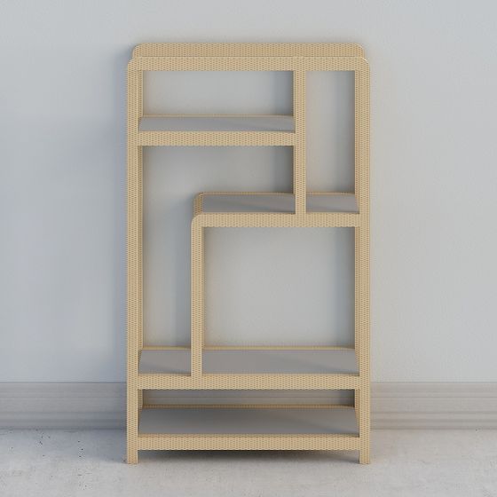 Modern Minimalist 3D Bookshelf Model