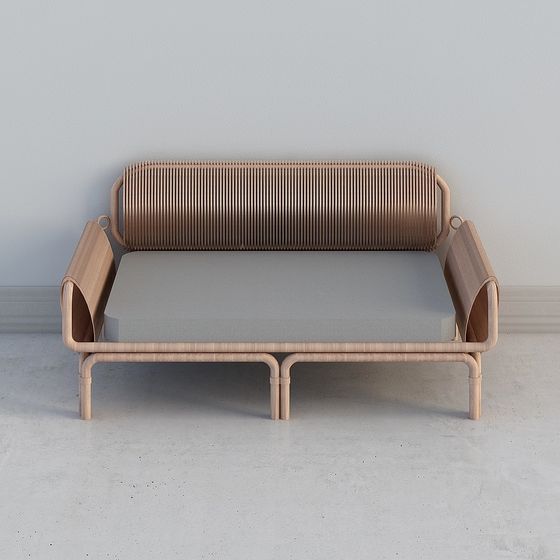 Stylish Low-Poly Sofa 3D model for Creative Spaces