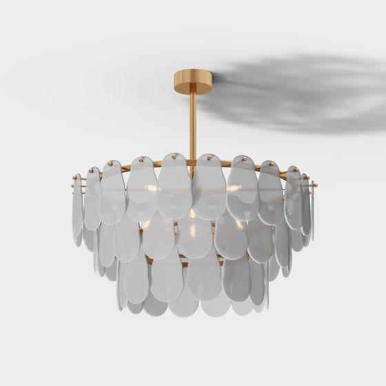 Shimmering Petals 3D model Chandelier for Modern Interiors