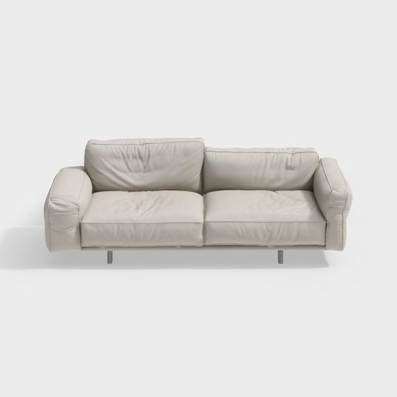 Elegant Minimalist Sofa 3D model