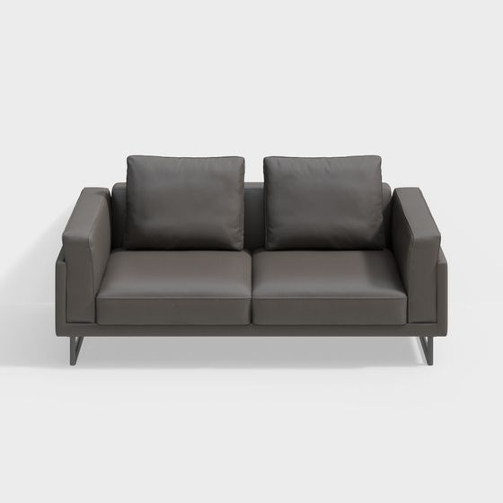Modern Minimalist Low-Polygon Sofa 3D Model