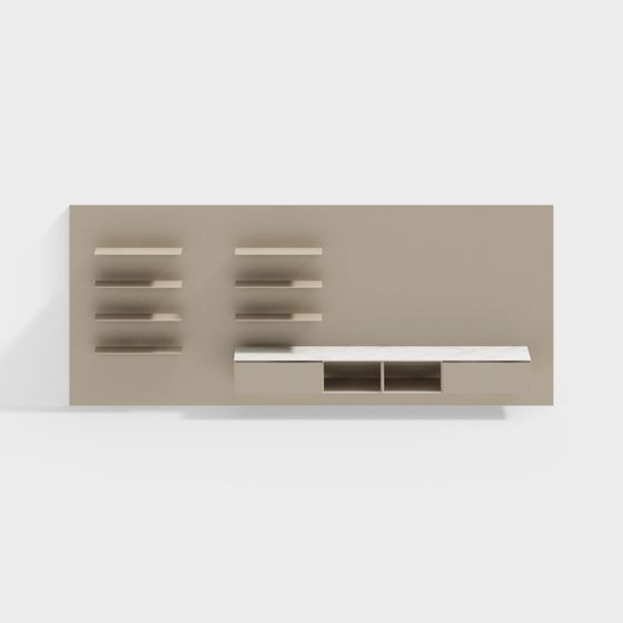 Stylish Urban Shelf 3D model for Creative Projects