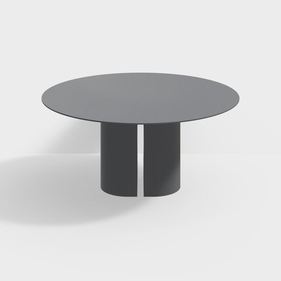 Low Poly Round Table 3D model