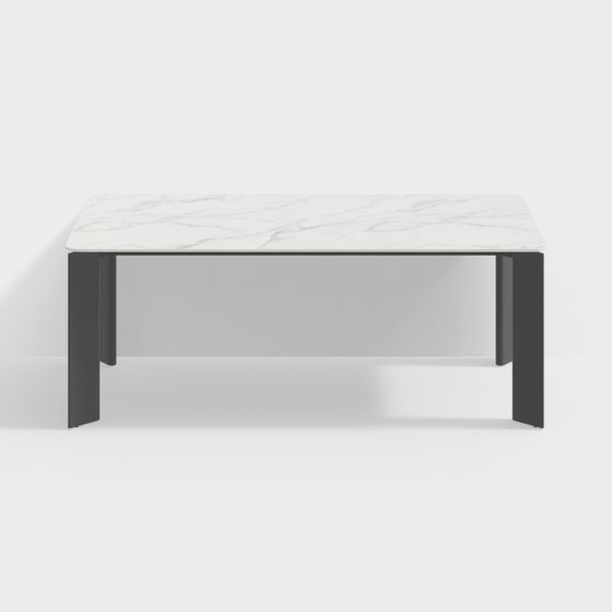 Stylish Marble Coffee Table 3D model for Contemporary Spaces