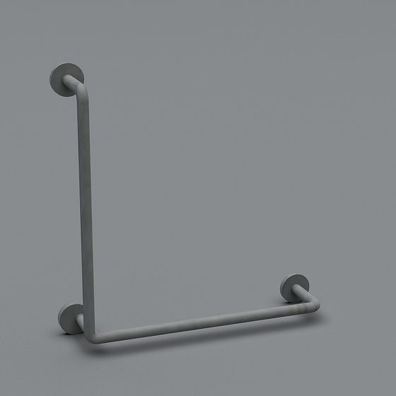 Hand Railing Lbo Model Stylish L-Shaped Handrail 3D Model – Modern Metal Design