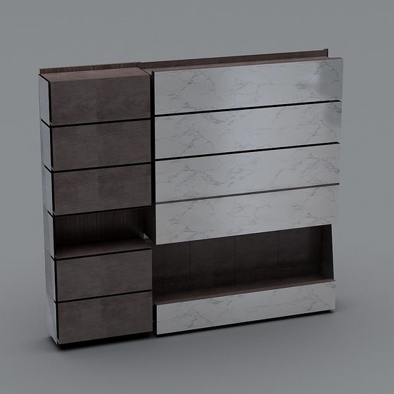 City Corner Bookshelf 3D model