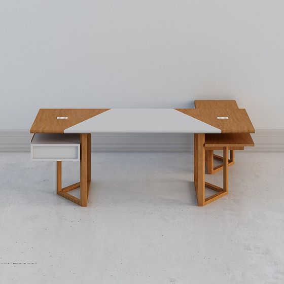 Urban Edge Desk 3D model for Creative Spaces