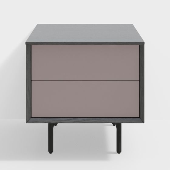 Stylish Bedside Cabinet 3D model for Modern Interiors