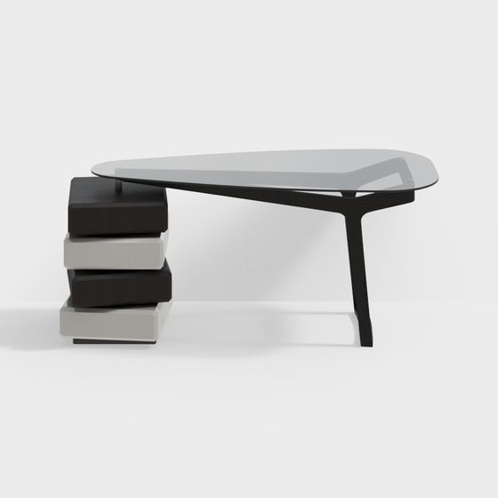 Sleek Low-Poly Coffee Table 3D model