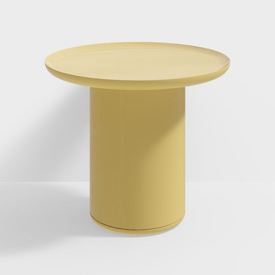 Stylish Cylindrical Side Table 3D model