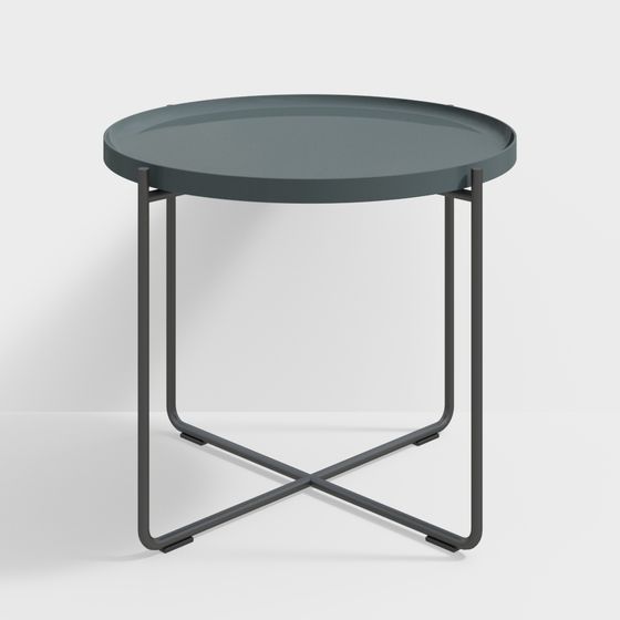 Elegant Low-Polygon Round Table 3D model