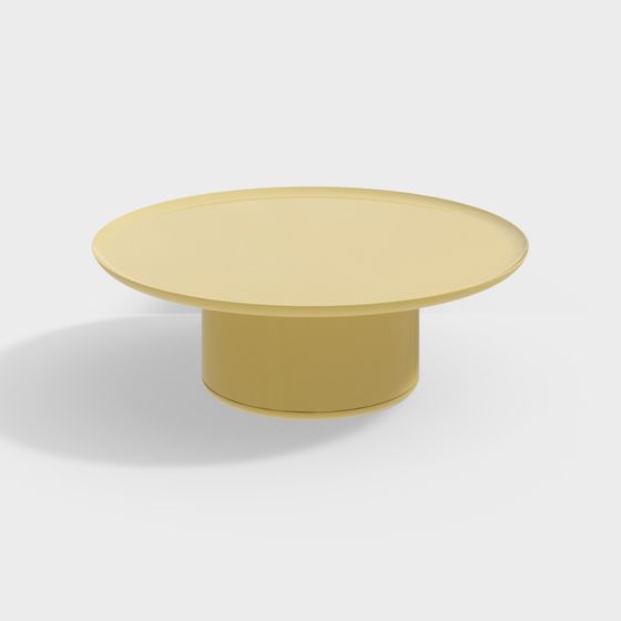Cylindrical Base Coffee Table 3D model