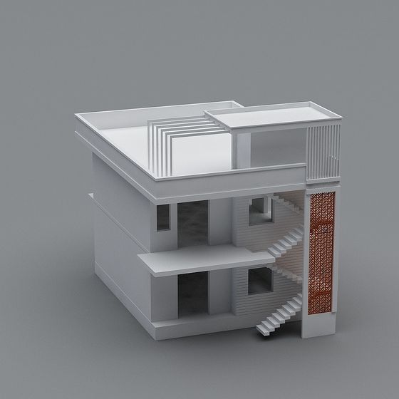 Unique Low Poly Architectural 3D Model Design