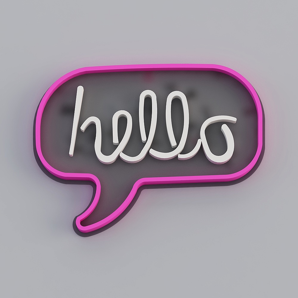 Hello Bubble 3D Model