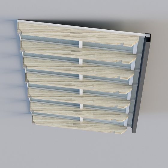 Wooden Louvered Shutter 3D model for Contemporary Spaces