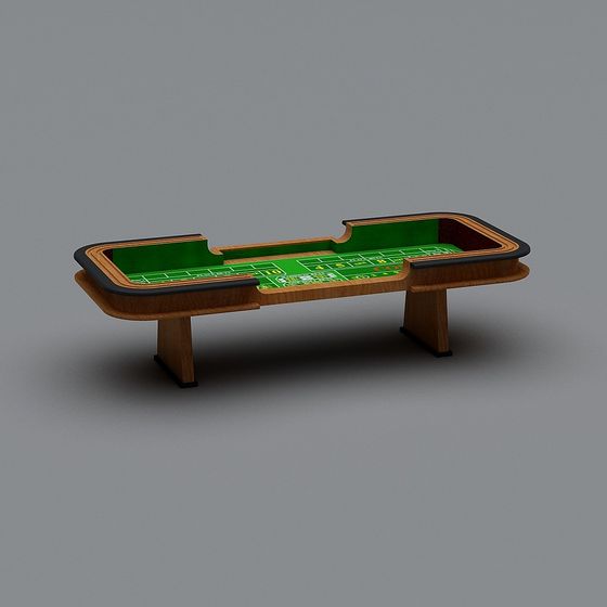 Stylish 3D Billiard Table Model for Virtual Gaming