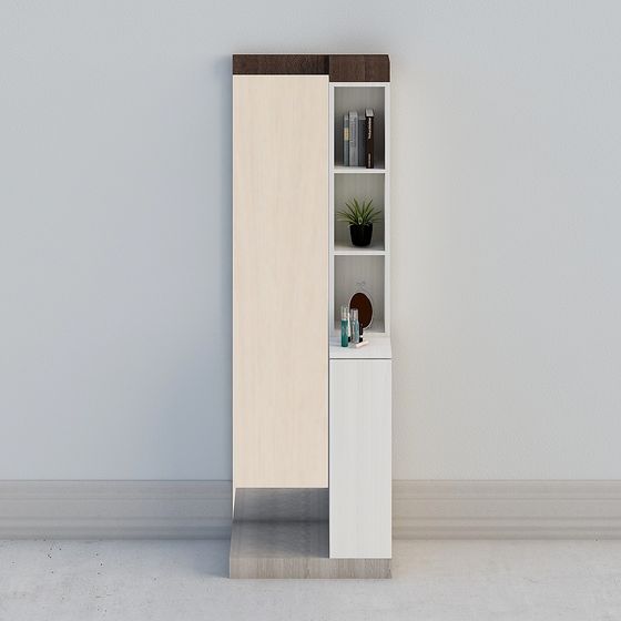 Urban Corner Bookshelf 3D model for Contemporary Spaces
