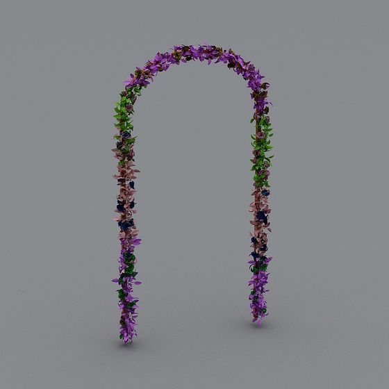 Dreamy Floral Archway 3D model