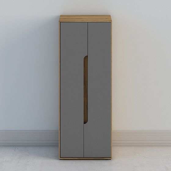 Stylish Minimalist Wardrobe 3D model for Interiors