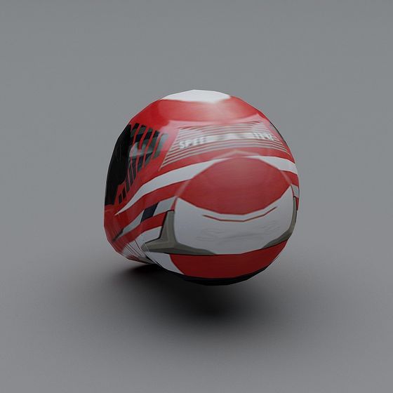 Futuristic Racing Helmet 3D model