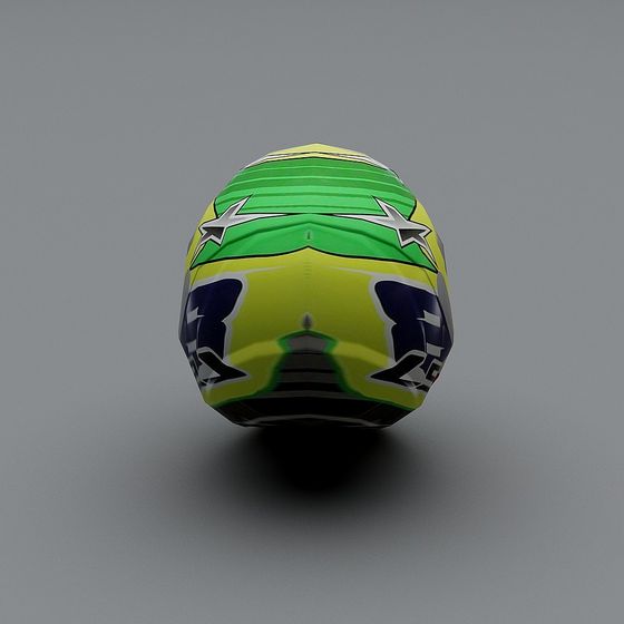 Vibrant Racing Helmet 3D model