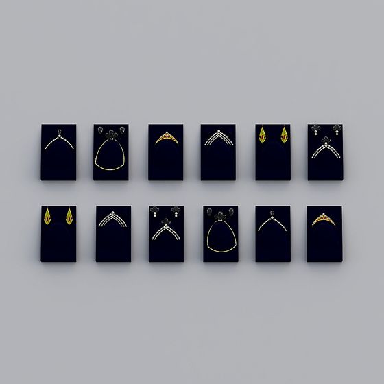 Stunning 3D Earring Set Model for Creative Projects