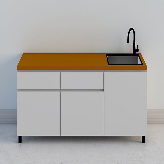 Urban Kitchen Nook 3D model for Modern Spaces