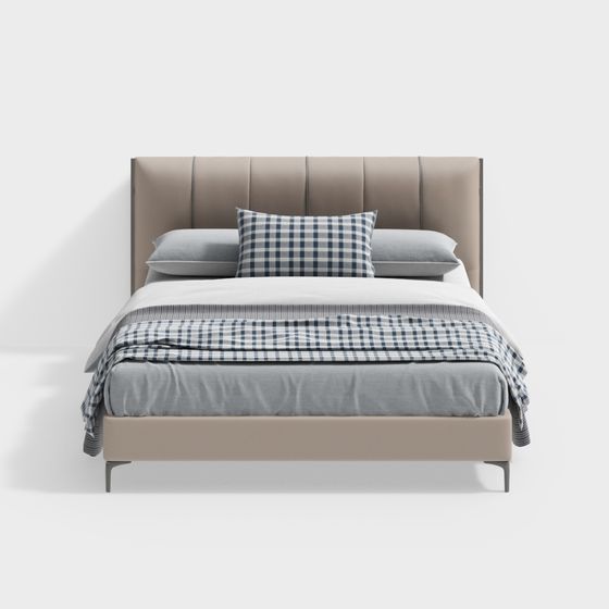 Urban Comfort 3D model Bed for Modern Interiors