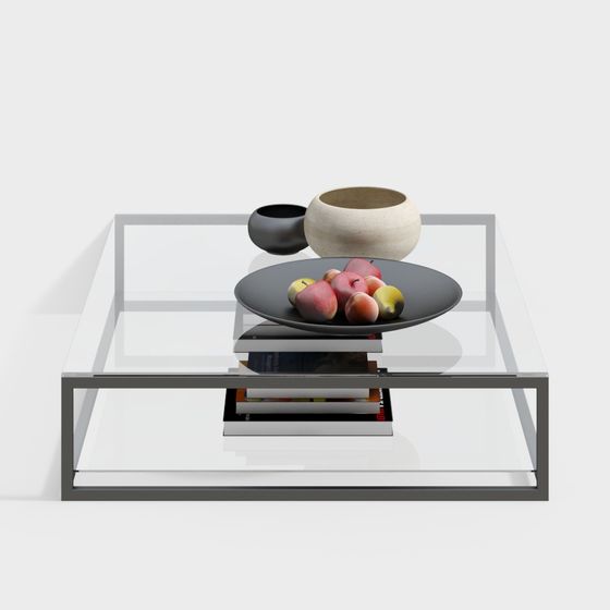 Stylish Glass Coffee Table 3D model