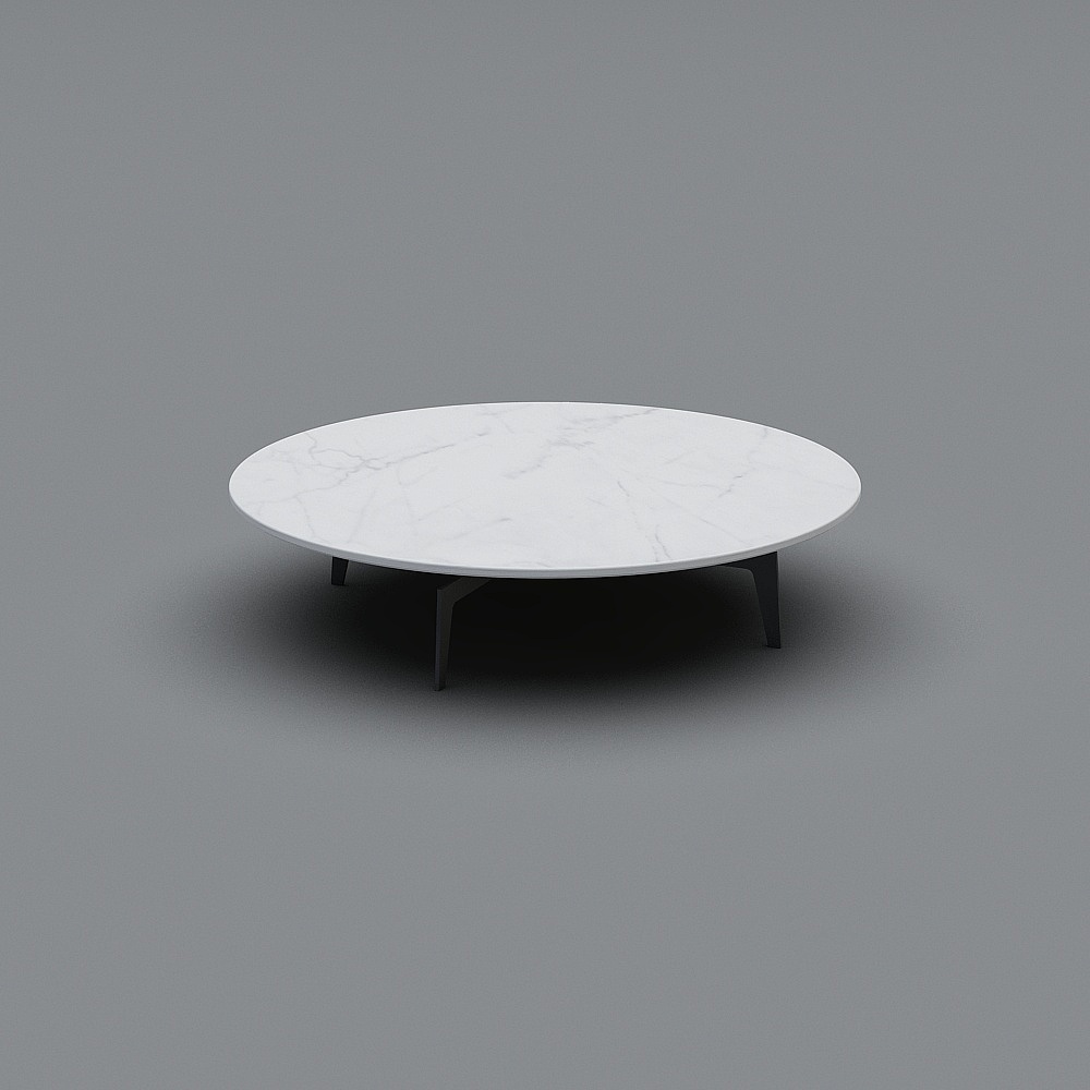 Elegant Low-Poly Round Table 3D model