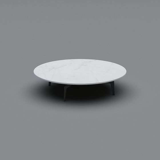 Elegant Low-Poly Round Table 3D model