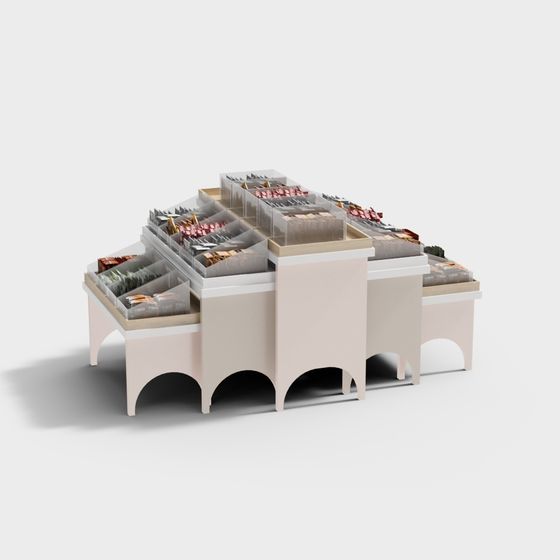 Futuristic City Plaza Low-Poly 3D model for Design Projects