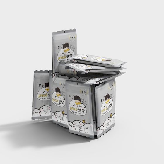 Playful Low-Poly 3D Model Packaging Bag