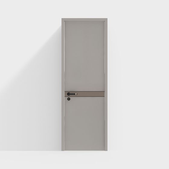Minimalist Gray Door 3D model