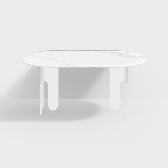 Elegant Marble Round Table 3D model