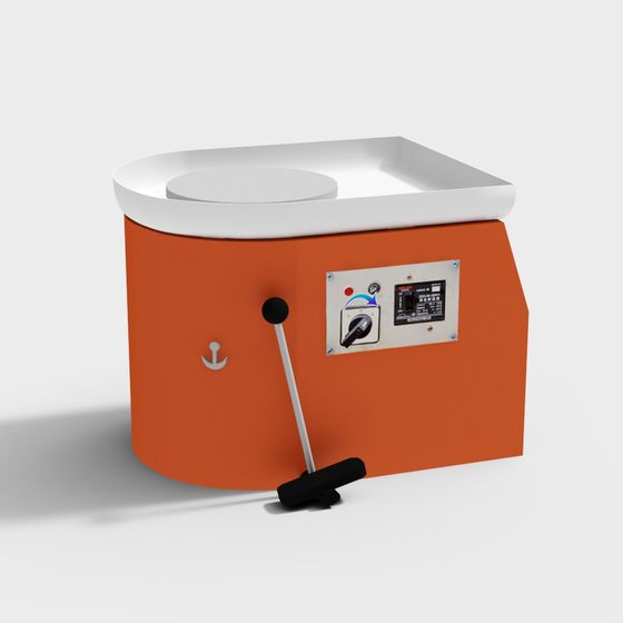 Low Polygon High Detail Pottery Wheel 3D model