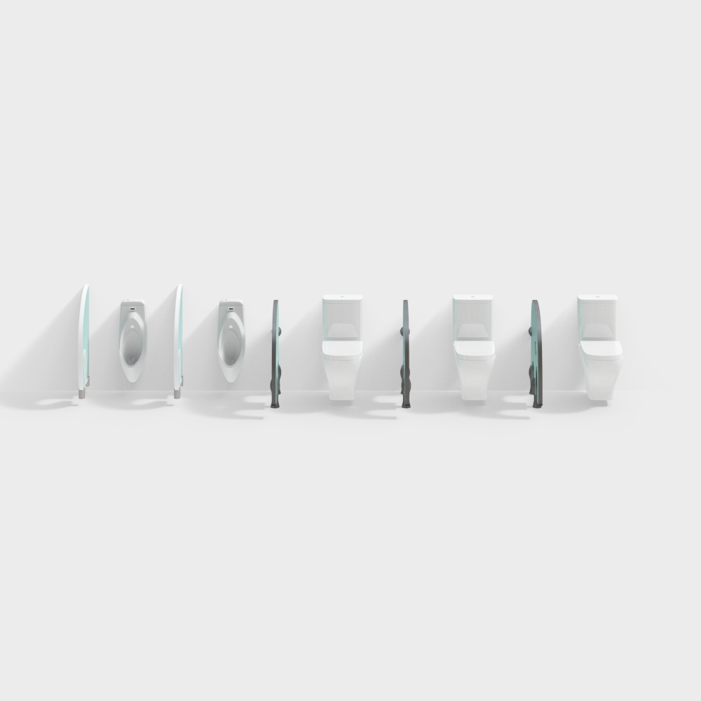 Stylish Urban Toilets 3D model for Modern Spaces
