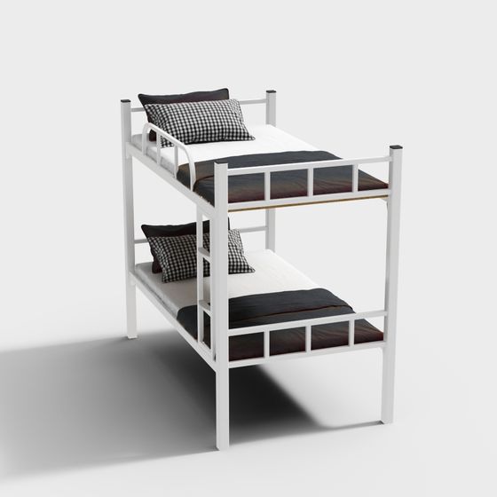 Elegant Bunk Bed 3D model for Modern Bedrooms