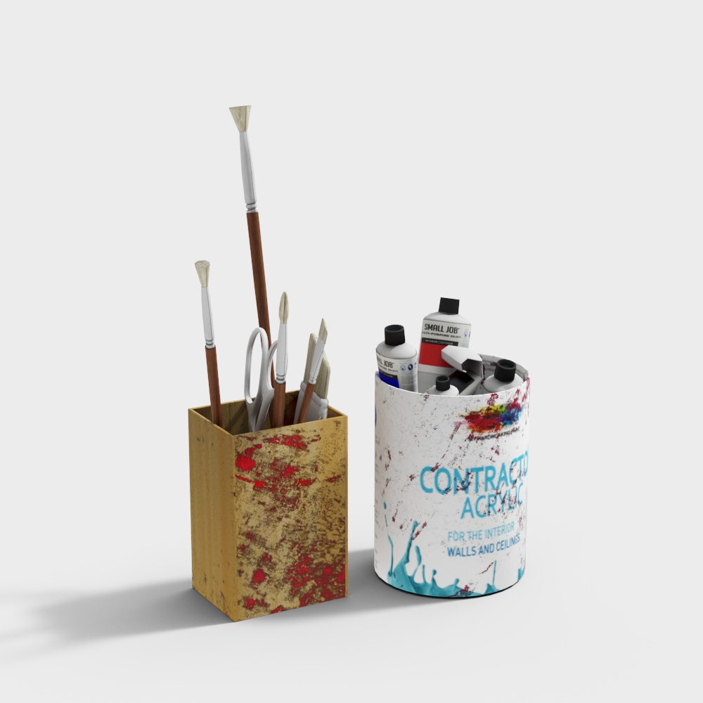 Artist's Studio Low Poly 3D model
