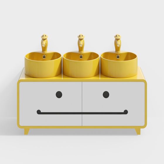 Happy Sink 3D model - Playful Bathroom Vanity Design