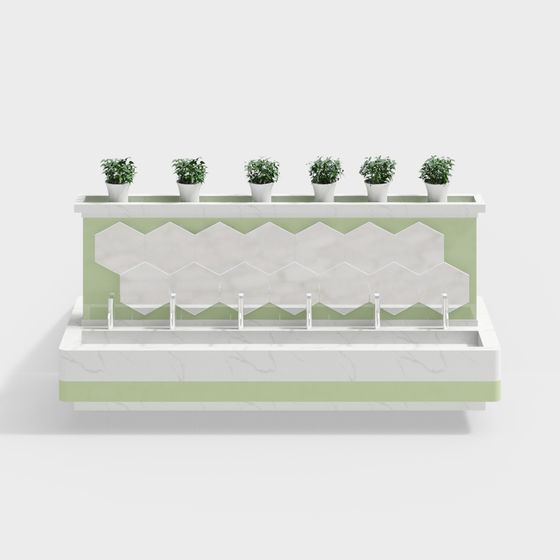 Urban Oasis Water Bar Counter 3D model
